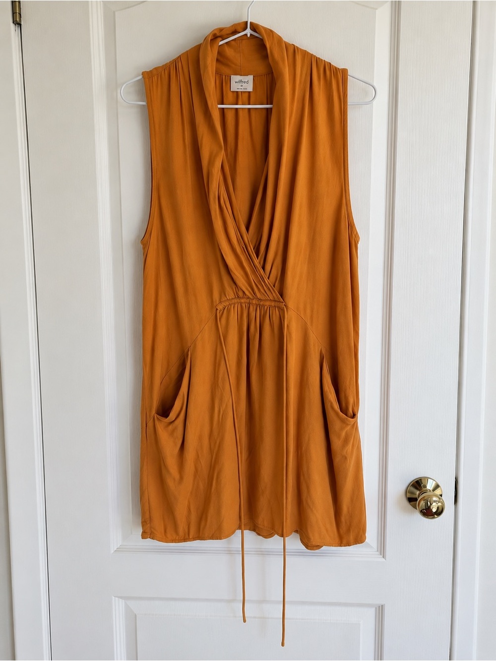 Aritzia Wilfred 100% Rayon Wrap Mini Dress Size M